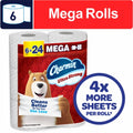 Charmin Ultra Strong 2-Ply Toilet Paper, 6 Mega Rolls, 220 Sheets per Roll - front package