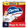 Charmin Ultra Strong 2-Ply Toilet Paper, 12 Mega XL Rolls, 330 Sheets per Roll - front package