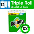 Bounty Select-A-Size 2-Ply Paper Towels, 12 Triple Rolls, 123 Sheets per Roll - front package