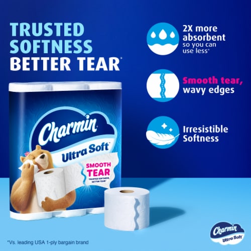 Charmin Ultra Soft 2-Ply Toilet Paper, 18 Mega XL Rolls, 312 Sheets per Roll - package details