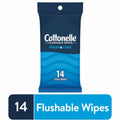Cottonelle Fresh Care Flushable Wet Wipes, 1 Travel Pack, 14 Wipes - front package
