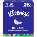 Kleenex Ultra Soft 3-Ply Facial Tissues, 4 Cube Boxes, 60 Tissues per Box - front package