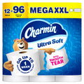 Charmin Ultra Soft 2-Ply Toilet Paper, 12 Mega XXL Rolls, 416 Sheets per Roll - front package